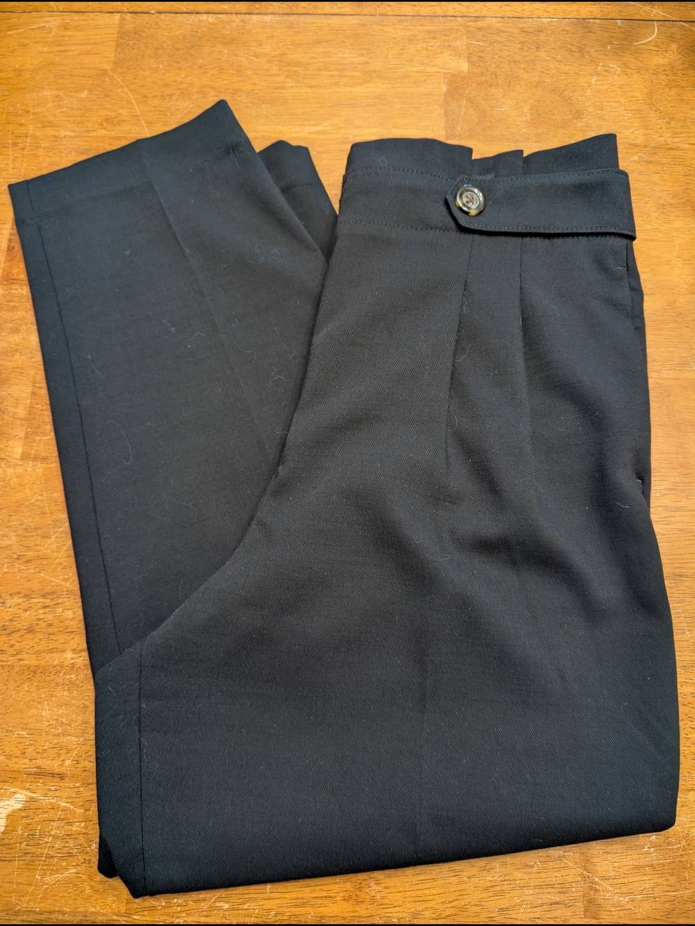Ann Taylor Black Tailored Paper Bag Pants